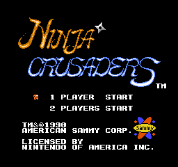 Ninja Crusaders Title Screen